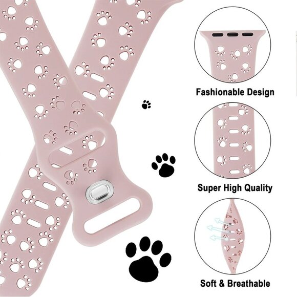 NEW [BAND] PAW Sport Silicone For Apple Watch -B - Picture 3 of 5